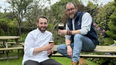 Ben Moss (R) with chef Nat Berney (L)